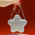 NOVA Star Clutch-Clutch Bag-SAINT CHIC-Silver Pearl-SAINT CHIC