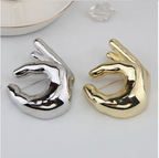 OK PINCH Brooch-brooch-SAINT CHIC-Silver Pinch Fingers-SAINT CHIC