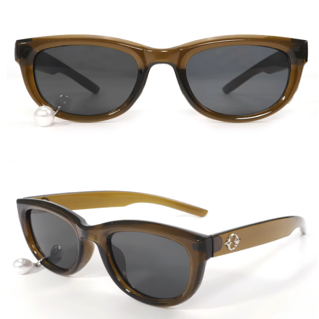 PEARL DROP Shades-sunglasses-SAINT CHIC-Black Rectangle Swirl Pearl-SAINT CHIC
