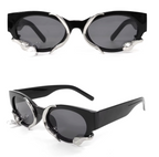 PEARL DROP Shades-sunglasses-SAINT CHIC-Black Rectangle Swirl Pearl-SAINT CHIC