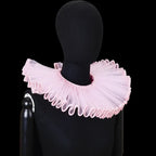 PLEAT DRAMA Mesh Ruffle Collar-Collar-SAINT CHIC-Pink-SAINT CHIC