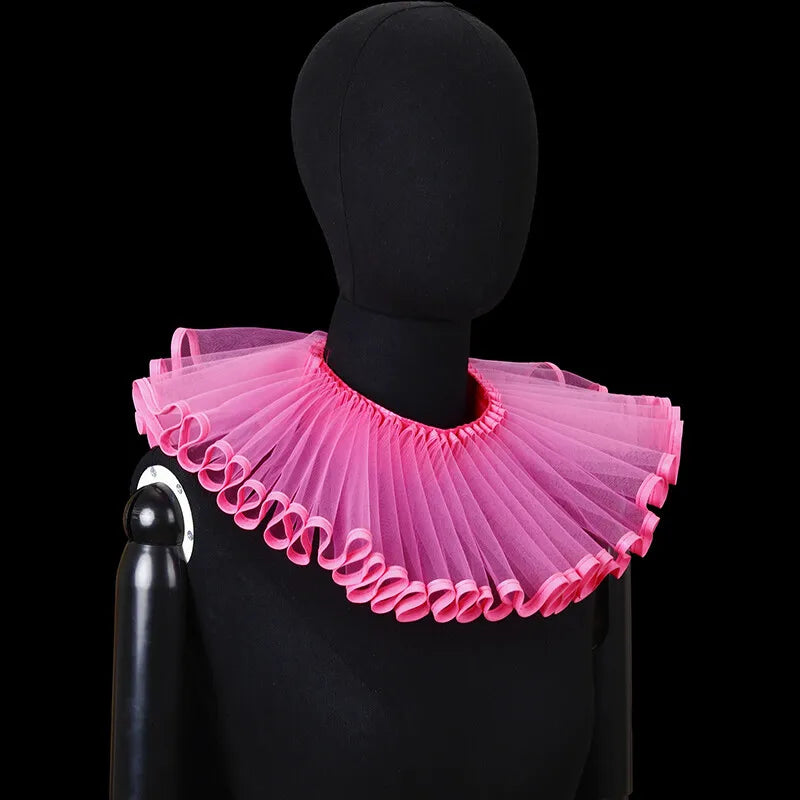 PLEAT DRAMA Mesh Ruffle Collar-Collar-SAINT CHIC-Yellow-SAINT CHIC