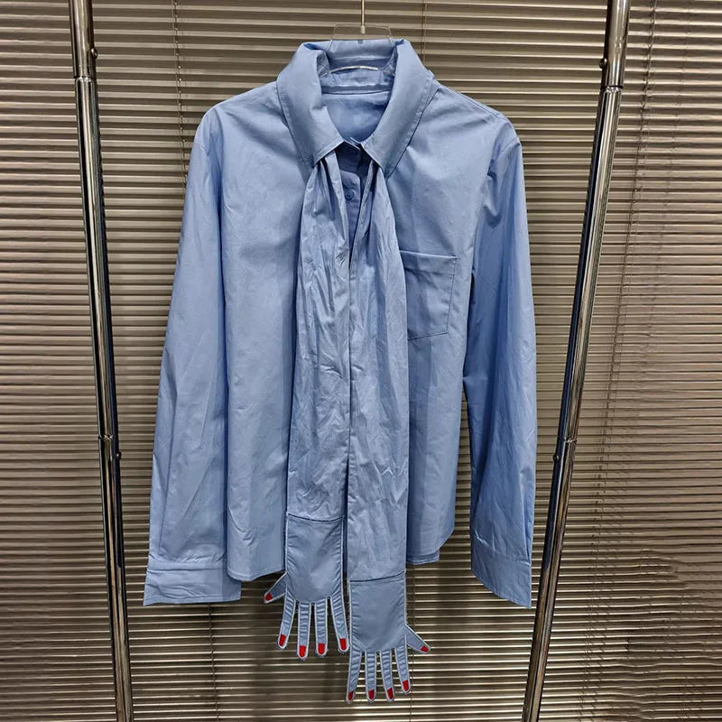 POÈME Tie-Neck Shirt Image secondaire du produit