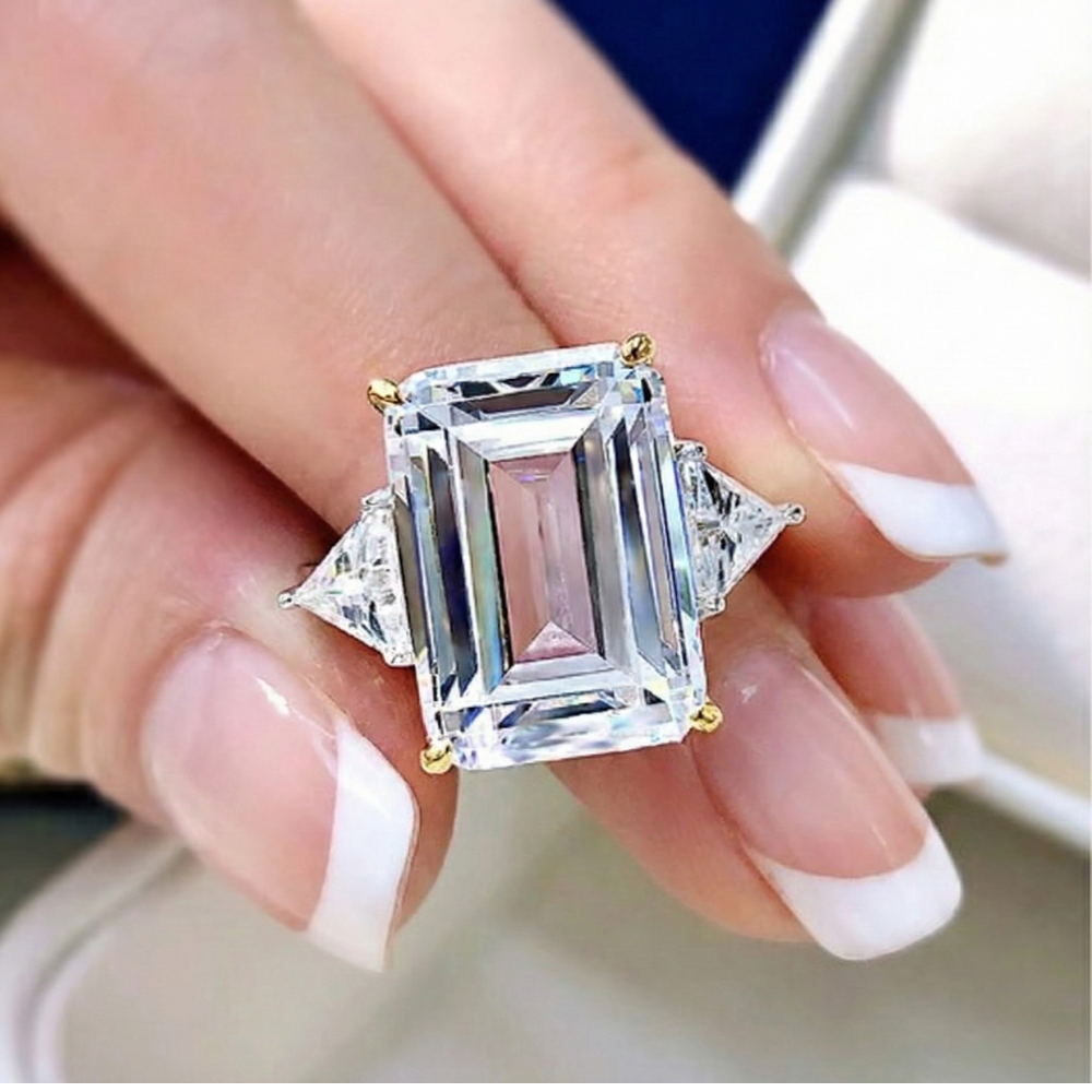 PRINCESS Emerald Cut Ring-ring-SAINT CHIC-Pink-6-SAINT CHIC