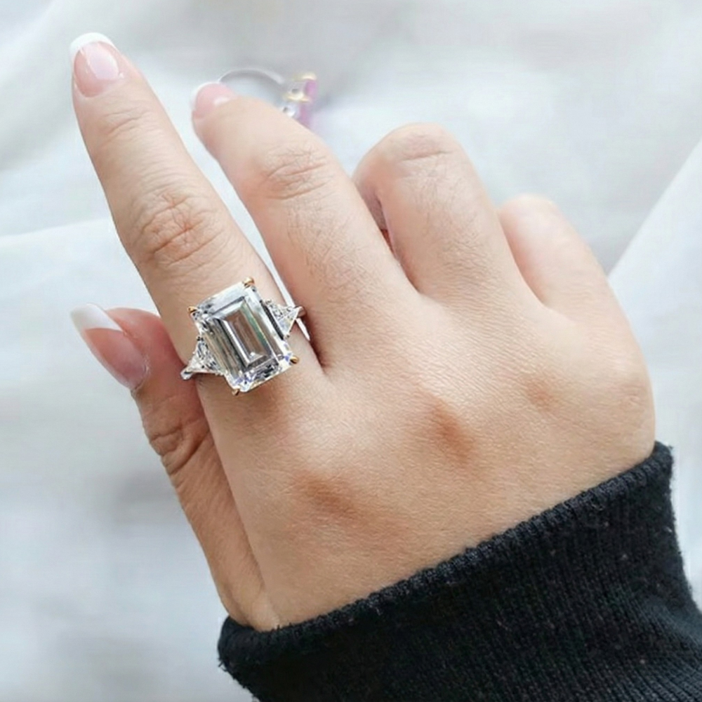 PRINCESS Emerald Cut Ring-ring-SAINT CHIC-Pink-6-SAINT CHIC