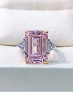 PRINCESS Emerald Cut Ring-ring-SAINT CHIC-Pink-6-SAINT CHIC