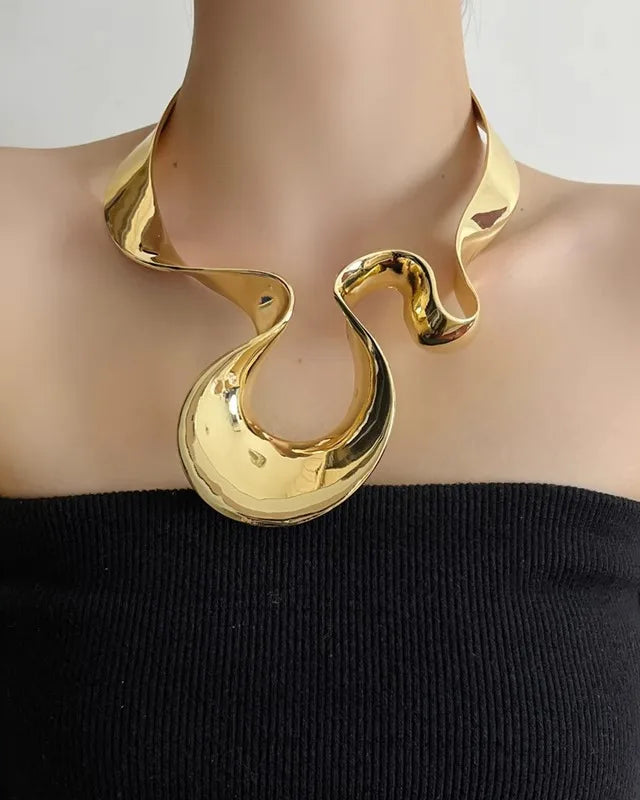 REBEL Choker Necklace-Necklace-SAINT CHIC-Silver-SAINT CHIC Imagen principal del producto