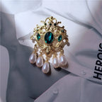 REGALIA Gemstone Brooch-Brooch-SAINT CHIC-Emerald Chandelier-SAINT CHIC