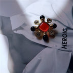 REGALIA Gemstone Brooch-Brooch-SAINT CHIC-Ruby Pinwheel-SAINT CHIC