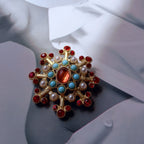 REGALIA Gemstone Brooch-Brooch-SAINT CHIC-Turquoise Medallion-SAINT CHIC