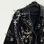 RELIC CROSS Chain Moto Jacket-jacket-SAINT CHIC-S-SAINT CHIC