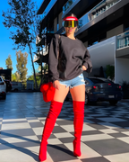 Red Flame Paparazzi Visor®-Hats-SAINT CHIC-SAINT CHIC