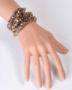 SERPENT Coil Crystal Arm Cuff-Bracelet-SAINT CHIC-Gold-SAINT CHIC