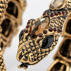 SERPENT Coil Crystal Arm Cuff-Bracelet-SAINT CHIC-Gold-SAINT CHIC