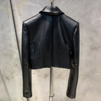 SHOULDER Sheepskin Blazer-Blazer-SAINT CHIC-Khaki-XXS-SAINT CHIC