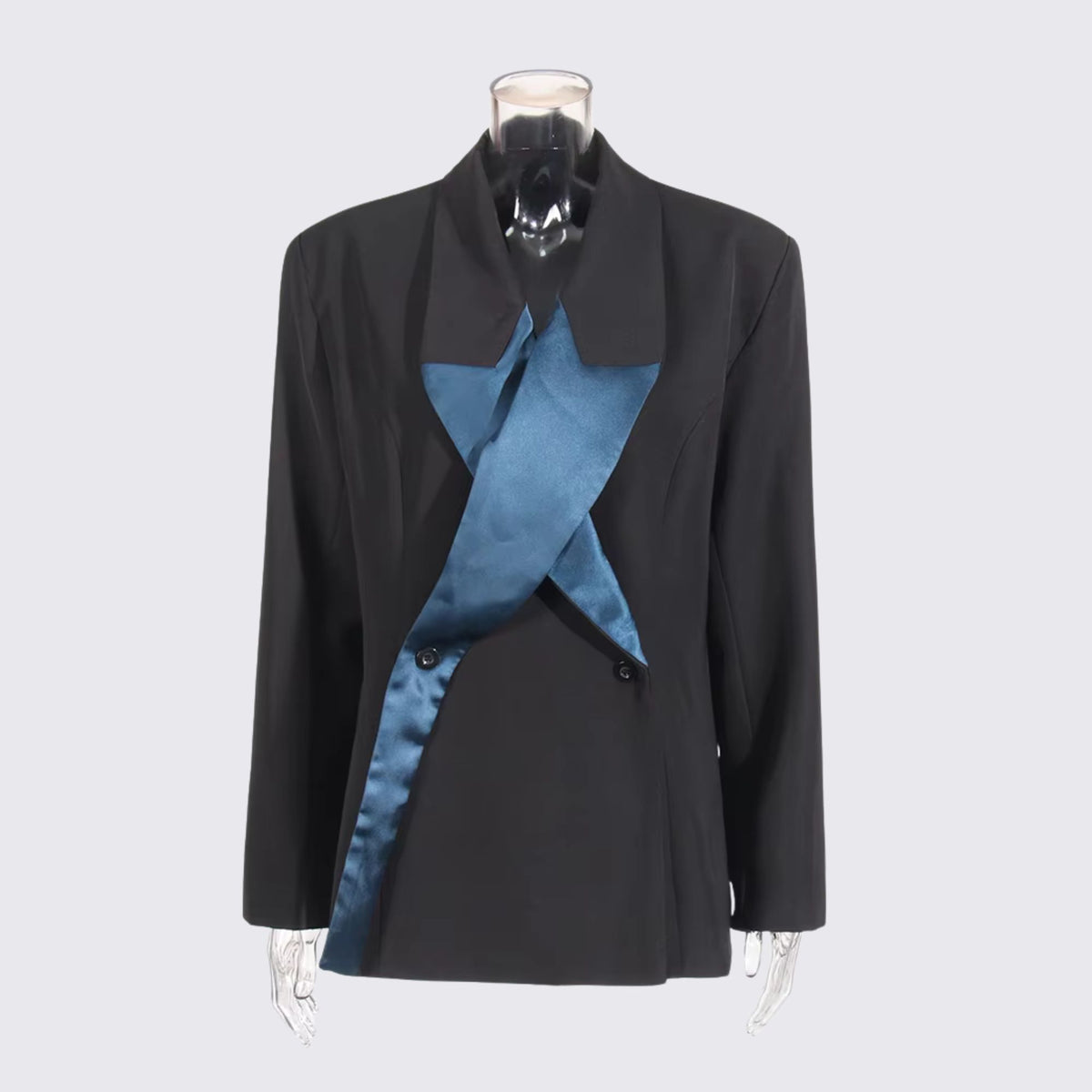 SPLICE Colorblock Blazer-Blazer-SAINT CHIC-White-S-SAINT CHIC