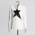 SPLICE Colorblock Blazer-Blazer-SAINT CHIC-White-S-SAINT CHIC