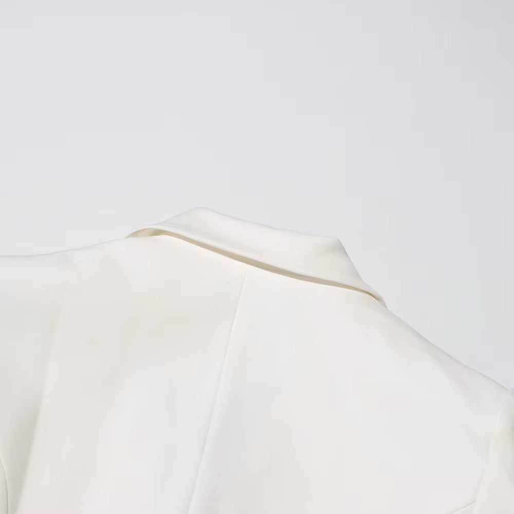 SPLICE Colorblock Blazer-Blazer-SAINT CHIC-White-S-SAINT CHIC