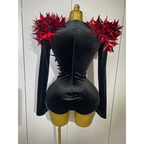 STARBURST Velvet Mesh Illusion Bodysuit-bodysuit-SAINT CHIC-Gold-S-SAINT CHIC