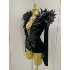STARBURST Velvet Mesh Illusion Bodysuit-bodysuit-SAINT CHIC-Gold-S-SAINT CHIC
