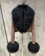 STEPPE Fur Leather Jacket-Jacket-SAINT CHIC-S-Black-SAINT CHIC
