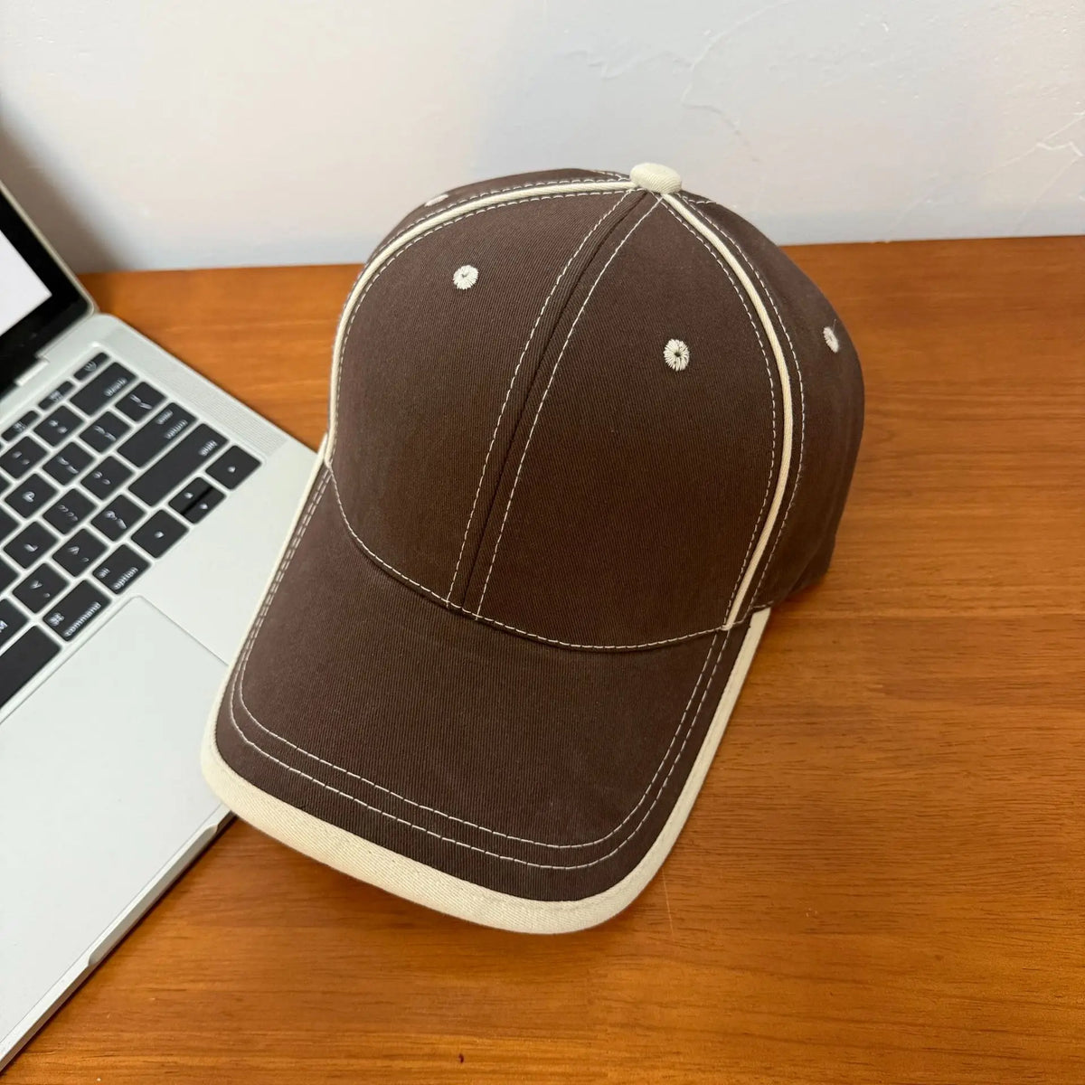 STRIPE Baseball Cap-Cap-SAINT CHIC-Brown-SAINT CHIC