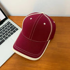 STRIPE Baseball Cap-Cap-SAINT CHIC-Crimson-SAINT CHIC
