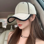 STRIPE Baseball Cap-Cap-SAINT CHIC-Off-White-SAINT CHIC
