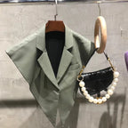STRUCTURED Shawl Collar-outerwear-SAINT CHIC-Olive Green-SAINT CHIC