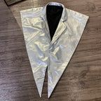 STRUCTURED Shawl Collar-outerwear-SAINT CHIC-Silver-SAINT CHIC