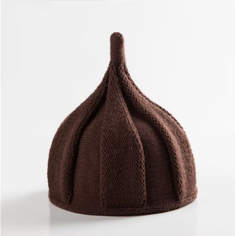 TWISTED Knit Beanie – Sculpted, Pointed Crown Design