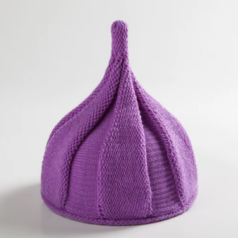 TWISTED Knit Beanie – Sculpted, Pointed Crown Design