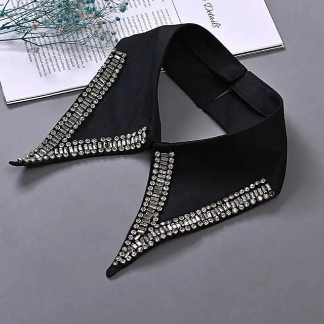 ALLI Detachable Faux Collar – Pearl & Rhinestone Beaded-Collar-SAINT CHIC