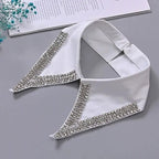 ALLI Detachable Faux Collar – Pearl & Rhinestone Beaded-Collar-SAINT CHIC