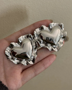 AMOUR Oversized Heart Earrings-earrings-SAINT CHIC