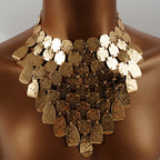AURA Sculpted Collar Necklace-necklace-SAINT CHIC