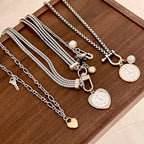 TRINE Layered Heart Necklace Set