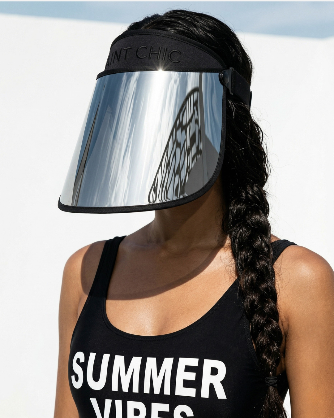CHROME PAPARAZZI VISOR® Long Lens Sun Shield – 99% UV Protection-Hats-SAINT CHIC