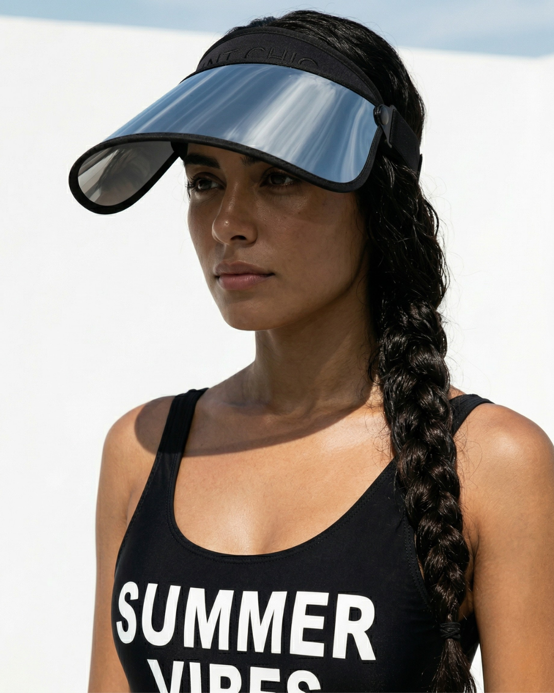 CHROME PAPARAZZI VISOR® Long Lens Sun Shield – 99% UV Protection-Hats-SAINT CHIC