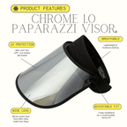 CHROME PAPARAZZI VISOR® Long Lens Sun Shield – 99% UV Protection-Hats-SAINT CHIC