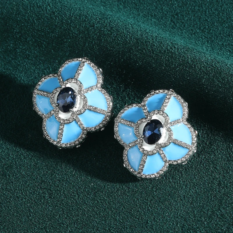 CLOVER Stud Earrings-Earrings-SAINT CHIC Main image