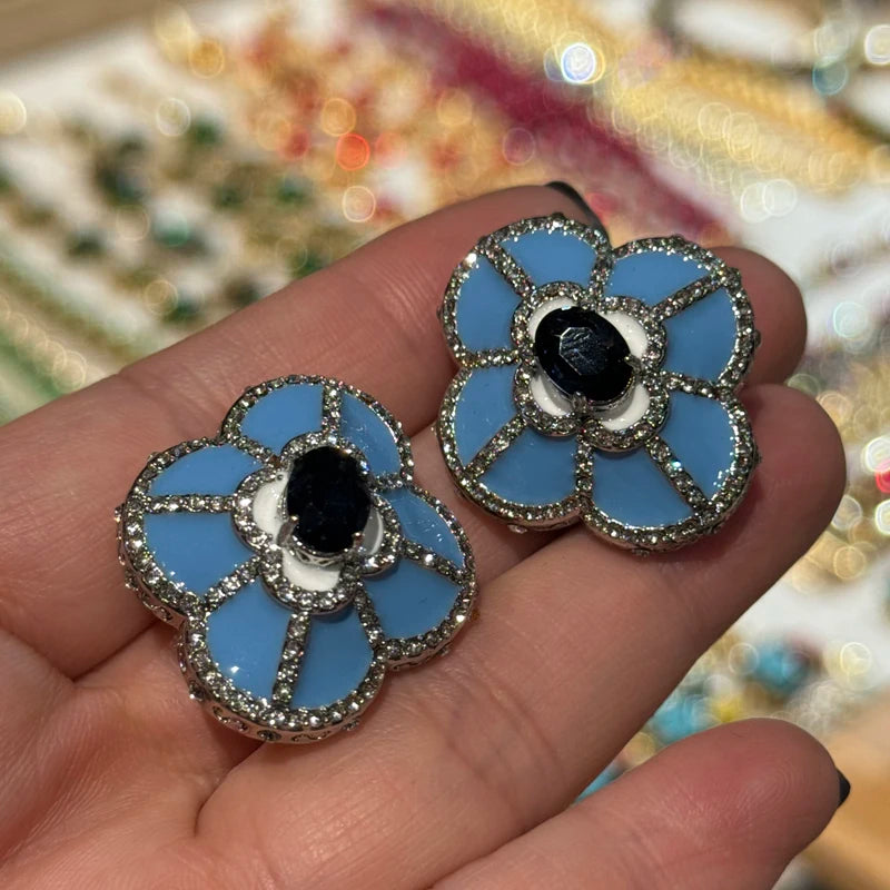 CLOVER Stud Earrings-Earrings-SAINT CHIC