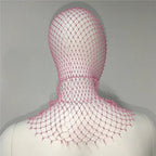 COVR Rhinestone Mesh Hood – Avant-Garde Statement-Hat-SAINT CHIC