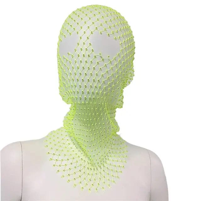 COVR Rhinestone Mesh Hood – Avant-Garde Statement-Hat-SAINT CHIC