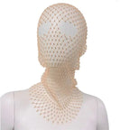 COVR Rhinestone Mesh Hood – Avant-Garde Statement-Hat-SAINT CHIC
