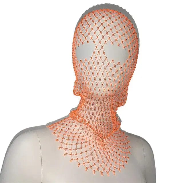 COVR Rhinestone Mesh Hood – Avant-Garde Statement-Hat-SAINT CHIC