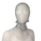 COVR Rhinestone Mesh Hood – Avant-Garde Statement-Hat-SAINT CHIC