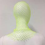 COVR Rhinestone Mesh Hood – Avant-Garde Statement-Hat-SAINT CHIC