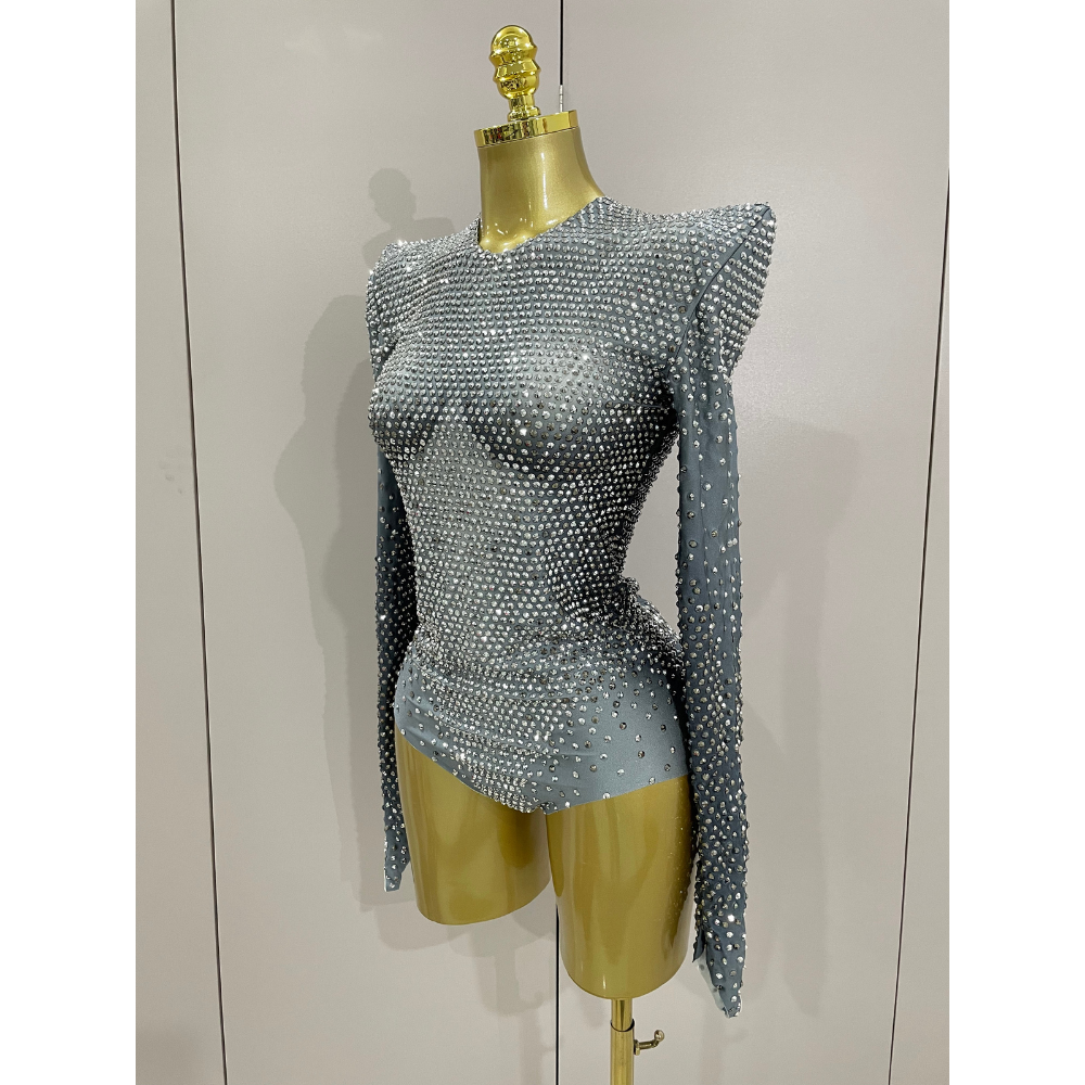 CRYSTALIZE Bodysuit-Bodysuit-SAINT CHIC