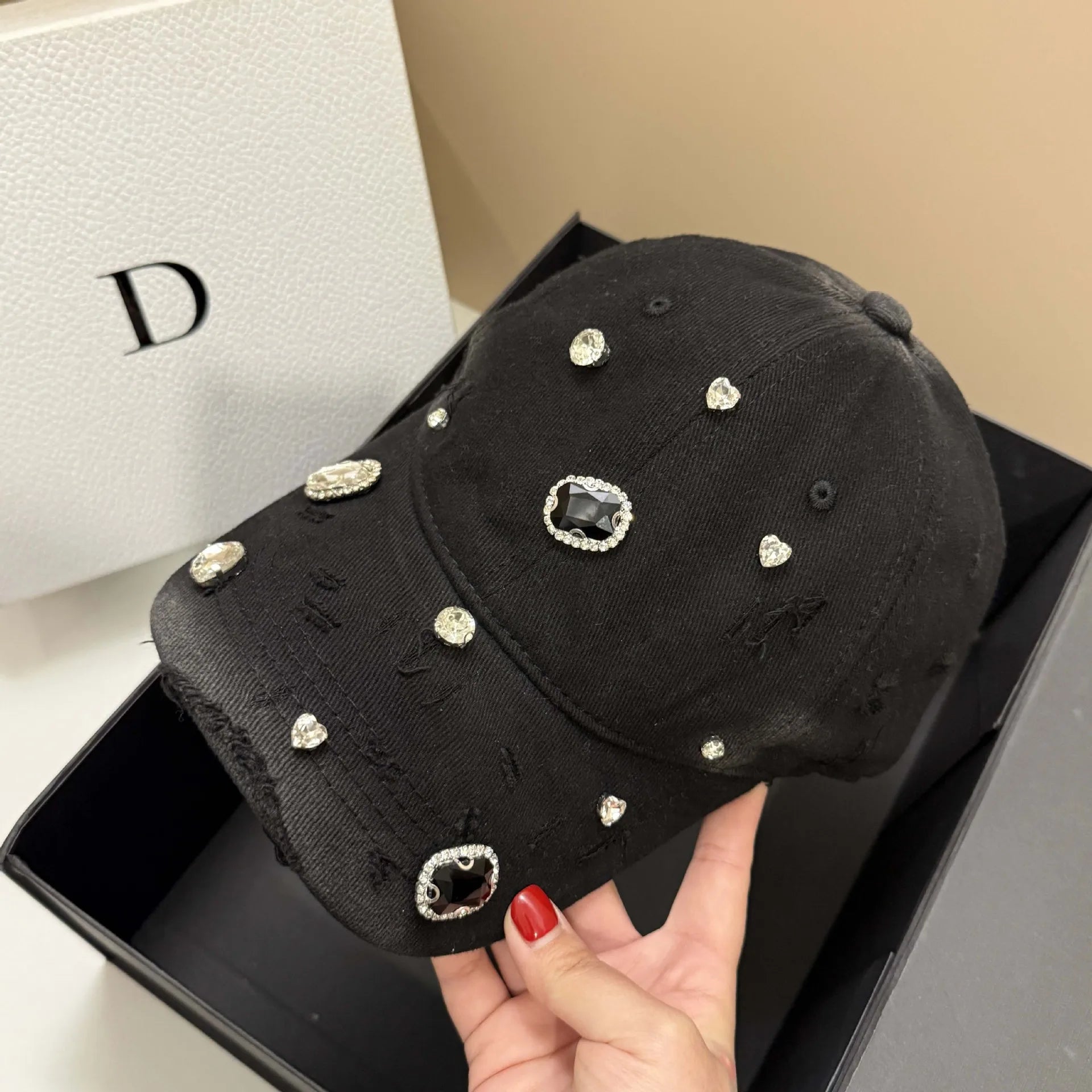 DIAMANTÉ Baseball Cap-hat-SAINT CHIC Main image